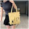 Canvas Tote Bag For Women Large Capacity Casual Shoulder Crossbody Urban Style