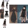 Wednesday Addams The Addams Family Outfit Black Dance Dress Uniform Party