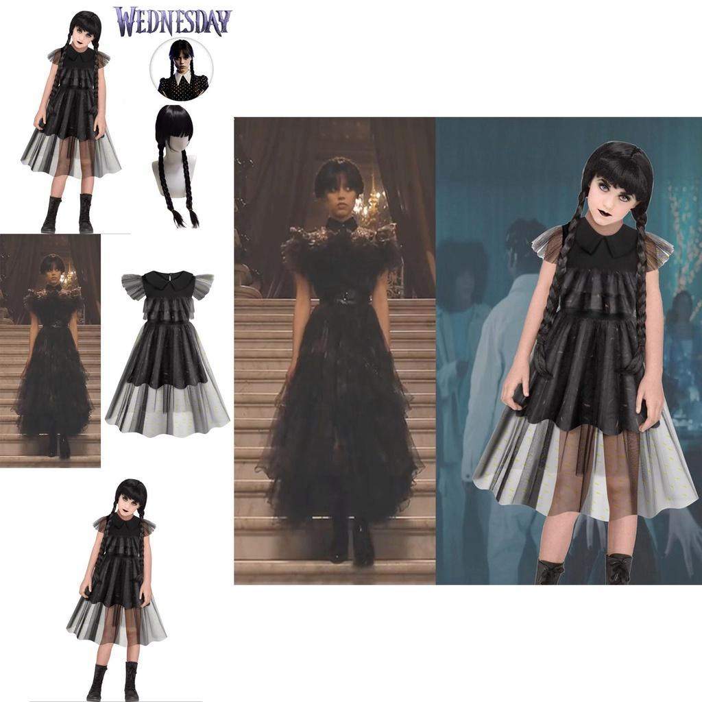 Wednesday Addams The Addams Family Outfit Black Dance Dress Uniform Party