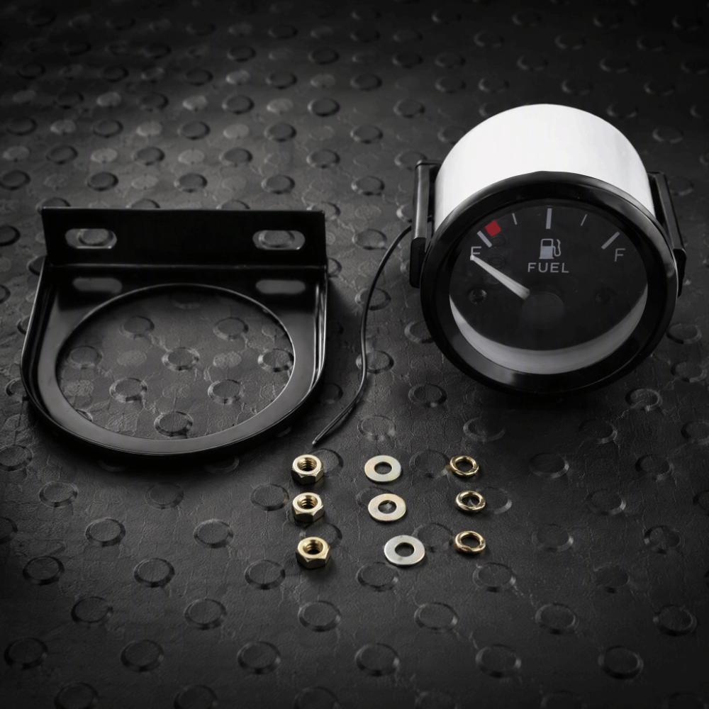 LED Backlight Fuel Tank Meter Black Boat Fuel Gauge Waterproof Fuel Level Gauge Truck