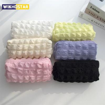 Estuche para lápices con bonitos puffs para niñas y niños, bolsa de papelería kawaii, estuche para bolígrafos, caja de gran capacidad, útiles escolares para estudiantes.