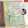 Pearl Lotus Painting Kit Handmade DIY Elegant Floral Home Decoration Painting