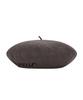Bajal Cursive Logo Wool Beret Cocoa