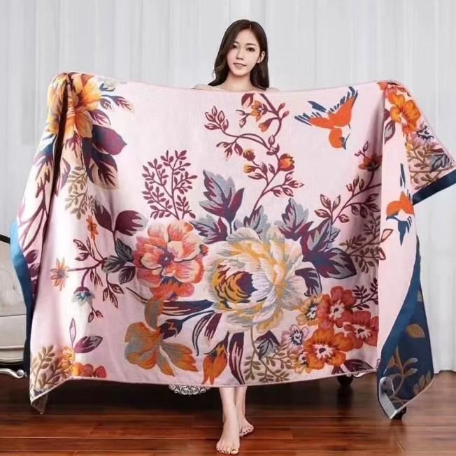 Pure Cotton Gauze Bath Towel Adult Men And Women Plus 80/160 Dirt-Resistant And Water-Absorbing Soft Cotton Quick-Drying Gauze Bath Towel