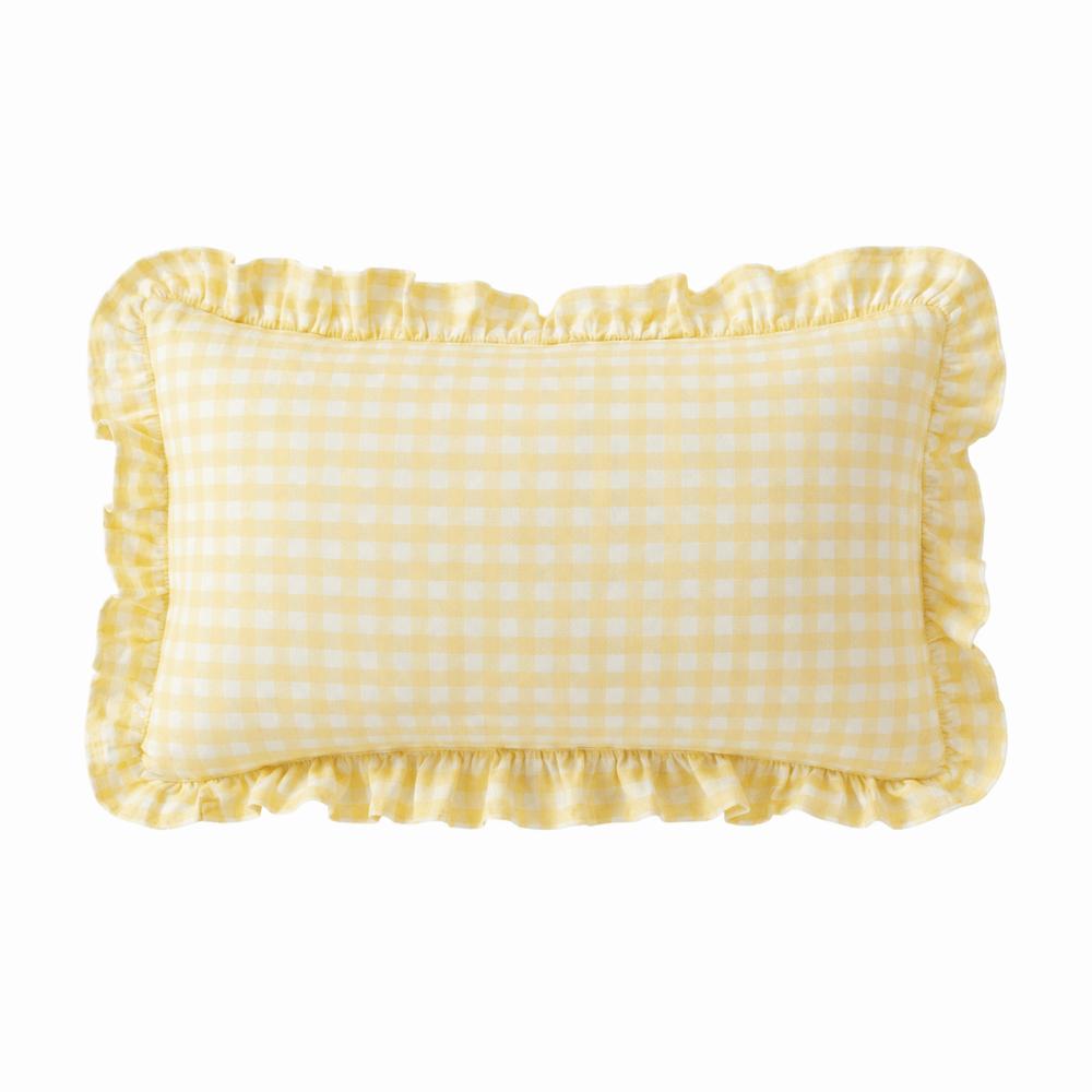 Lotus Leaf Skirt Edge Throw Pillow Cover Soft Cotton Art Cushion Cover  Home Decoration