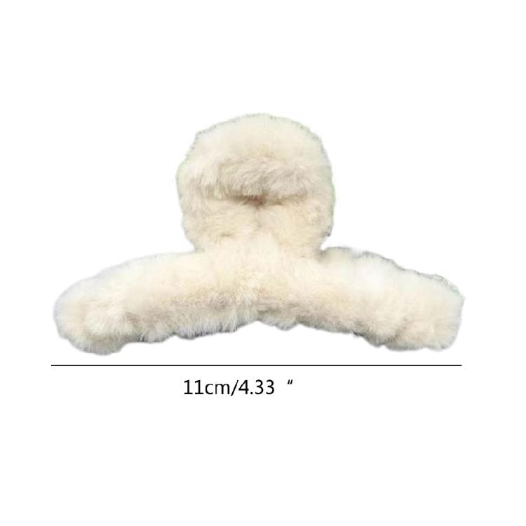 Plush Hair Catchs Hair Barrettes for Thick Hair Furs Hair Claw Clips Jewelry