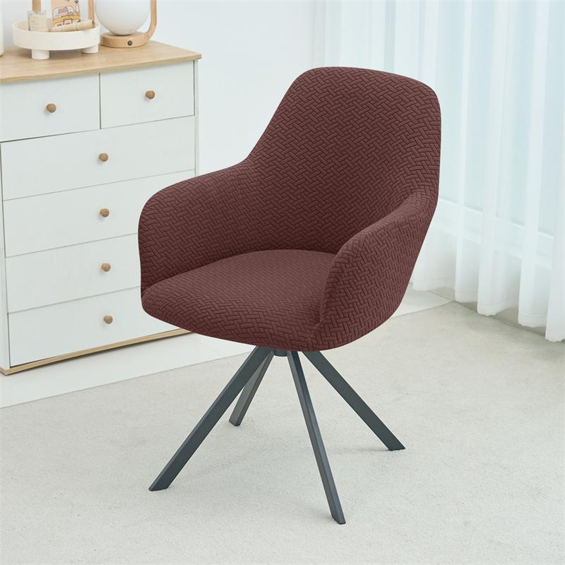1/2/4/6pcs Stretch High Arm Dining Chair Covers Jacquard Office Chair Cover Stretch Hotel Bar Seat Slipcover Living Room Wedding