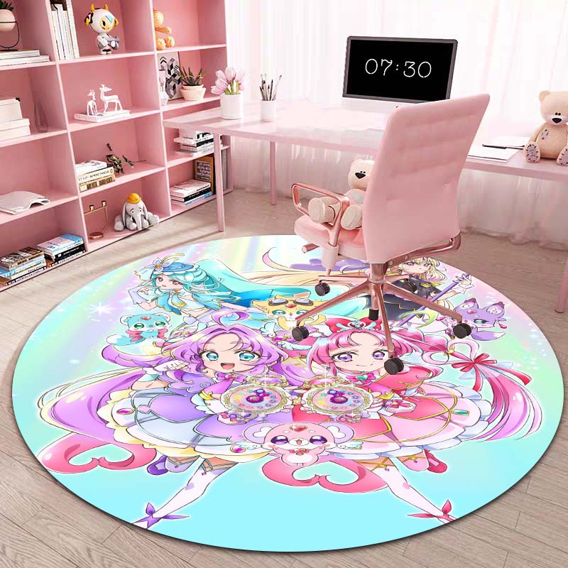 Mobile Suit Gundam Cartoon Round Rug Can Be Used To Decorate Living Rooms, Bedrooms, Sofas, and Game Rooms; Non-slip Rug.66