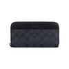 Coach Accordion Wallet 20 Classic Monogram Logo Embossed Coated Canvas Clutch Men Wallets Gray Black 25517-N3A