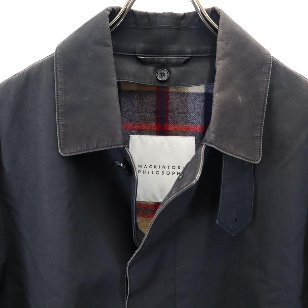 MACKINTOSH PHILOSOPHY Made in Japan by Sanyo Shokai Urethane resin processing Stainless collar coat Men's Used