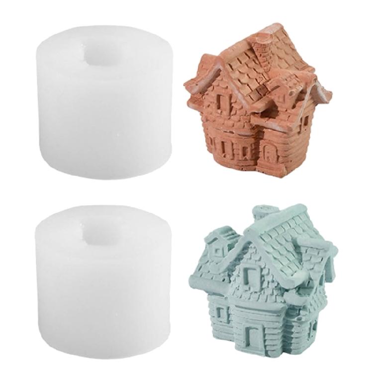 Flying House Silicone Molds Ornament 3D Small House Molds Home Decorations