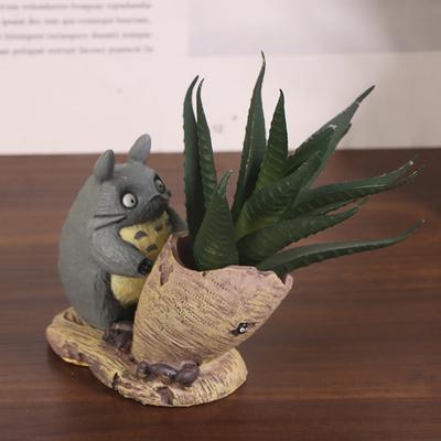Spirited Away Cartoon Plant Totoro Tricycle Flowerpot Ornaments Fleshy Gift Flower Table Cute Decor