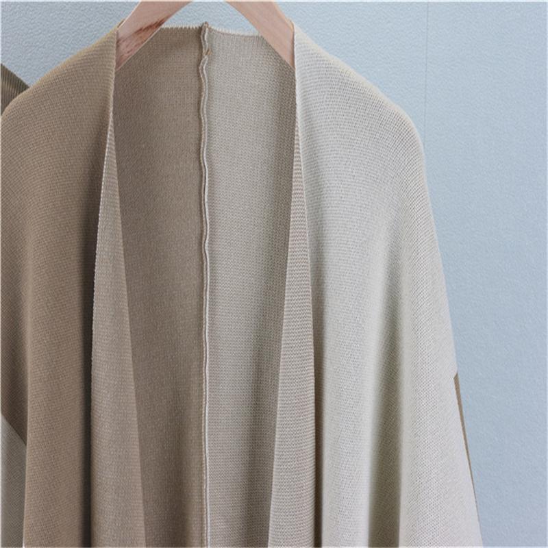 Dámský podzimní a zimní oblek Novinka Kontrastní plášť Šál Polovysoký rolák Pletené šaty Dvoudílný set