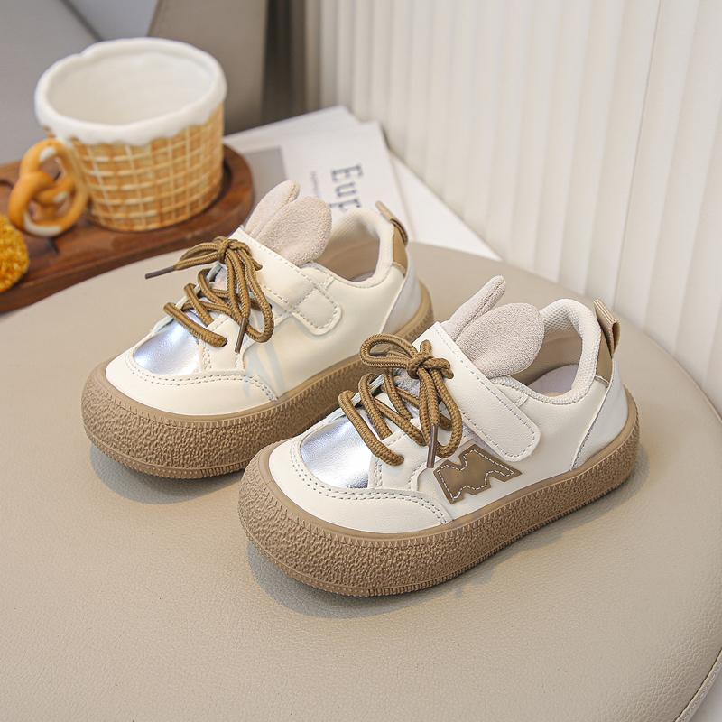 

Детская повседневная обувь с милыми кроличьими ушками, детская обувь на плоской подошве с закрытым носком, новая модная обувь для скейтборда 2025 для мальчиков и девочек, мягкая подошва, милая 21 хаки