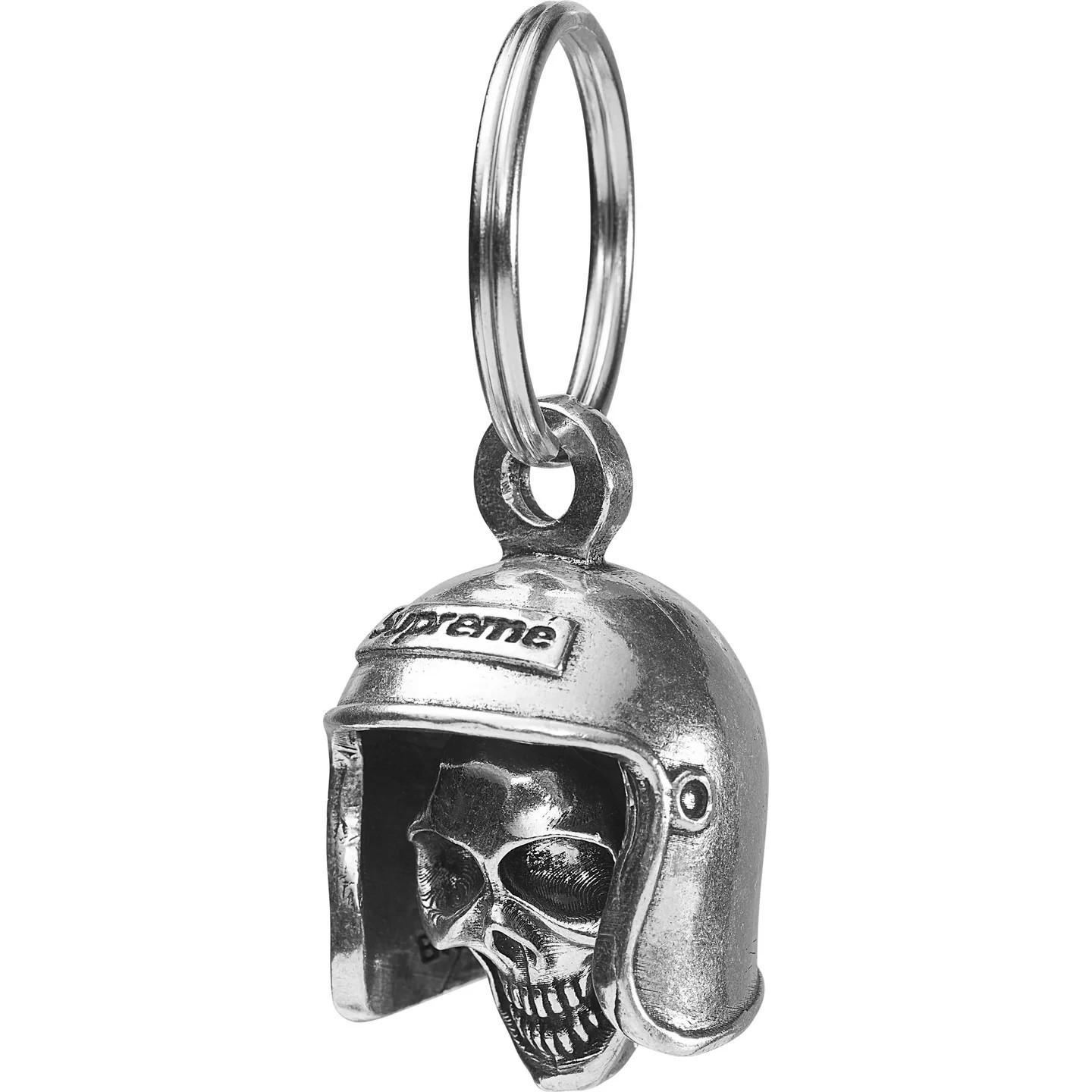 Supreme Skull Bell Keychain Silver One-Size