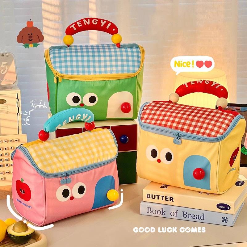 Cute Insulated Lunch Box Bag For Children Student Bento Bags Adult Office Worker Lunch Handbags Picnic Bags Cooler Ice Pack New