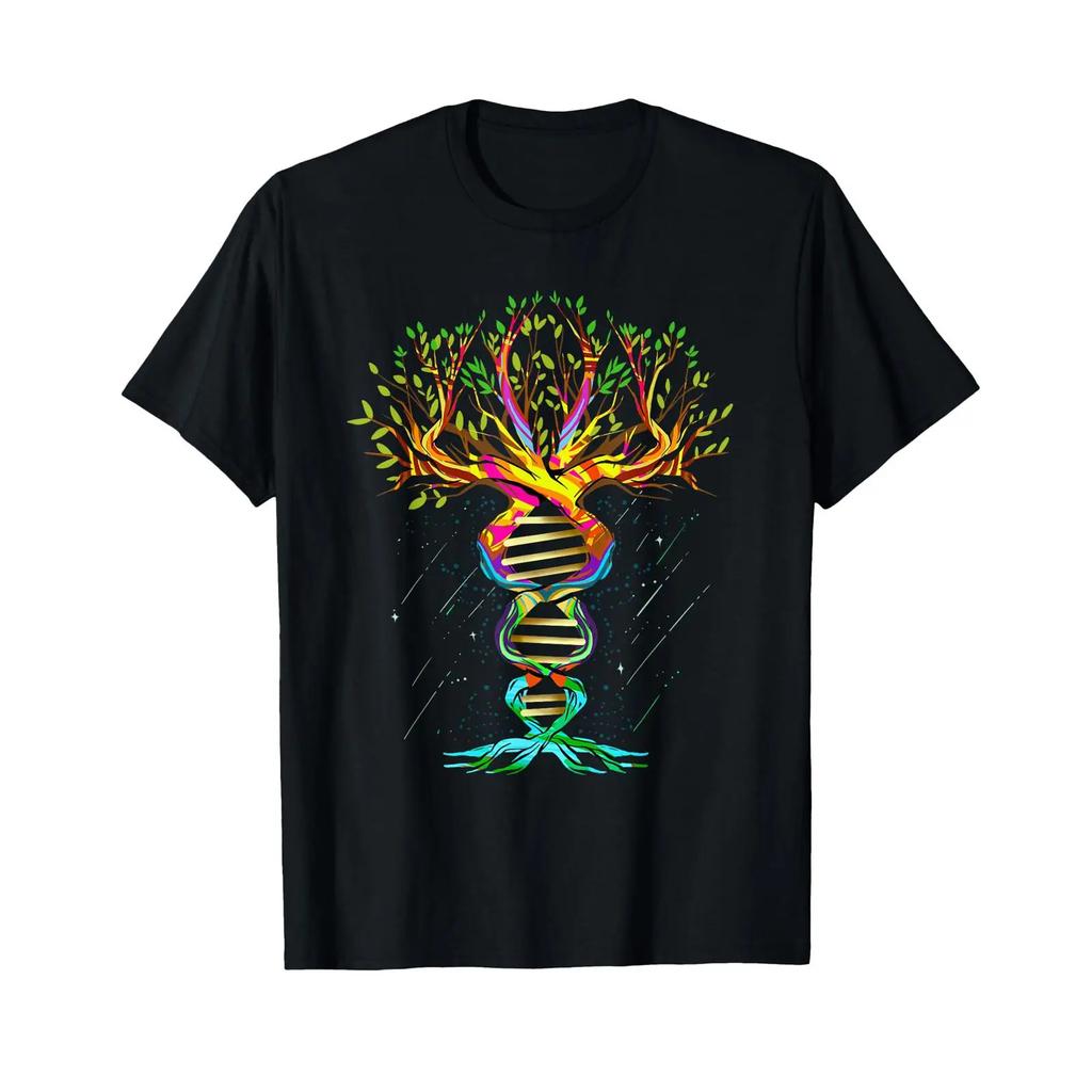 Tree of Life Chromosome Cool Design T Shirt vintage Washed Unisex designer clothes Casual Soft