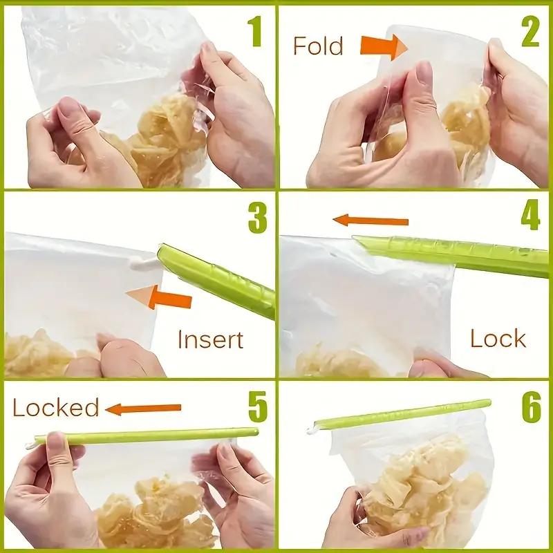 5/3/1PCS Multifunctional Food Fresh-keeping Sealing Clip Moisture-proof Sealing Clip Snack Sealing Stick Tea Sealer Candy Color