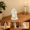 Family Of Three Parent Child Statue Home Ornament 4 Persons Figurine  Bedroom Decor