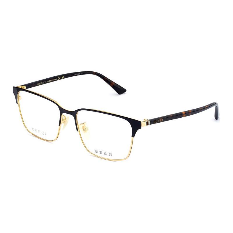 Gucci optical glasses [Available Prescriptions] Smart and Enterprising Series Black Gold Frames Black gold F dust bag + glasses case (random color)