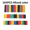 164pcs Set Polyolefin Shrinking Assorted Heat Shrink Tube Wire Cable Insulated Sleeving  Cable damage repair Tubing Set