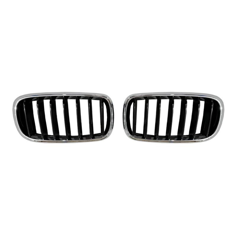 Compatible Front Mesh Kidney Grille & Air Vent for BMW X6 F16