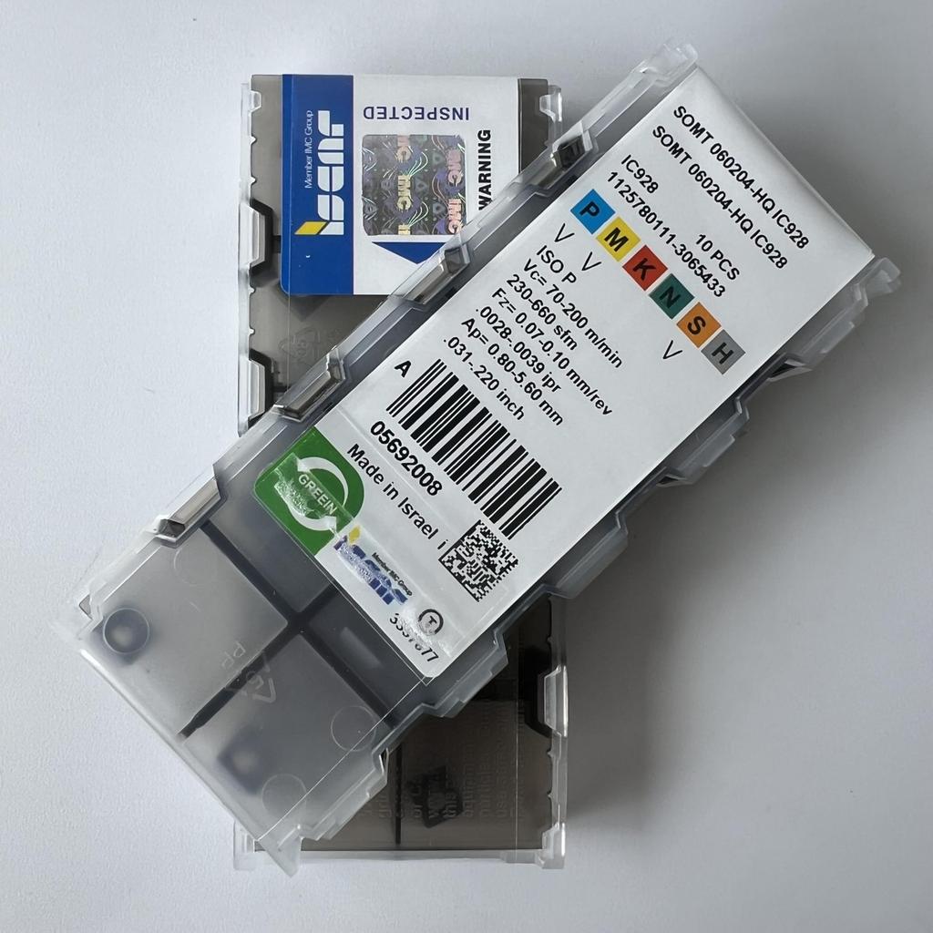 ISCAR / SOMT060204-HQ IC928 / Industrial Indexable Carbide Inserts 10 Pcs