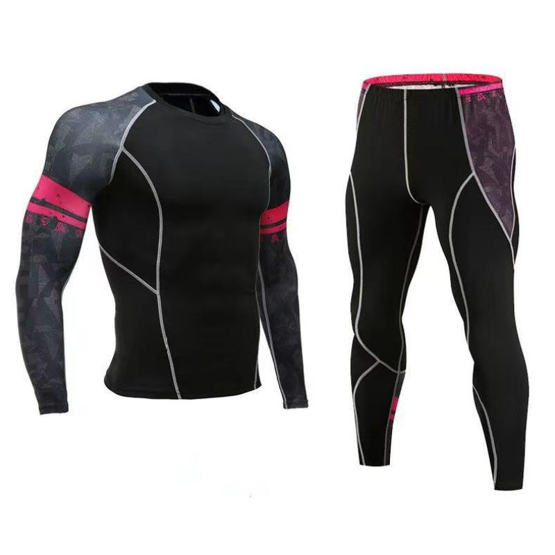 Men's Sports And Fitness Clothing Tight Pants Men's Long-sleeved High Elastic Training Clothes