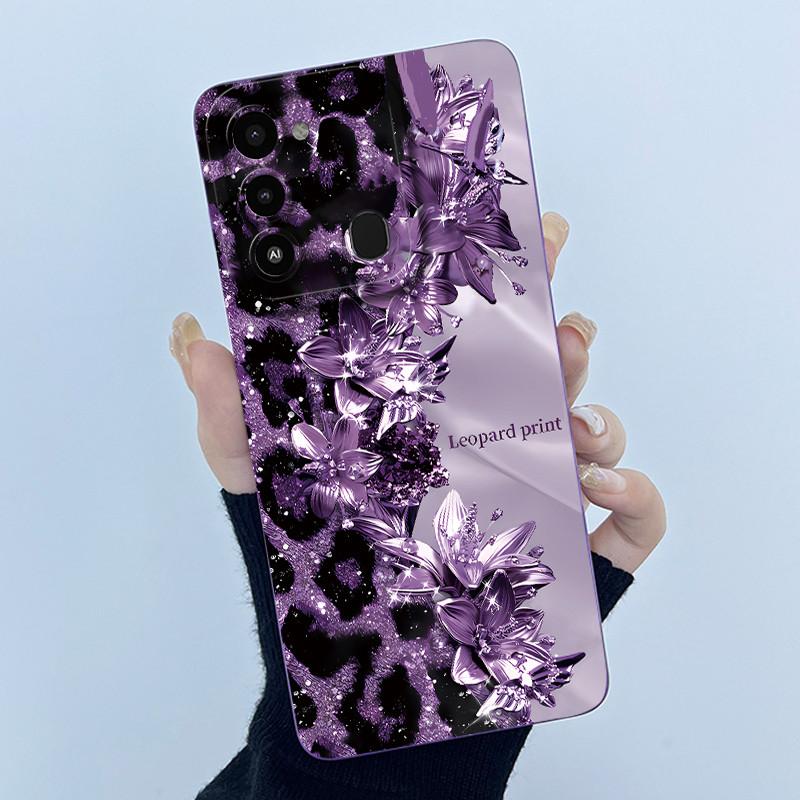 For Tecno Spark 8C Phone Case KG5k KG5j Cute Panda Girls Cats Liquid Silicone Back Cover For Tecno Spark Go 2022 Spark8C Funda