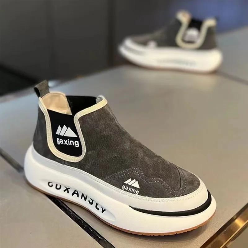

Men s Boots Fashion Platform Ankle Boots Outdoor Light Sneakers for Men Non-slip Designer Boots 2024 Spring Winter Mens Shoes 39