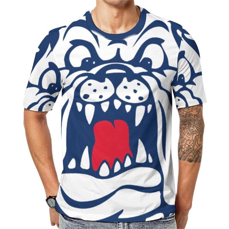 Tiger Animal Pattern 3D Printed T-shirt for Summer Casual Fashion Short Sleeved Top for Men, Cute Elements Round Neck Streetwear