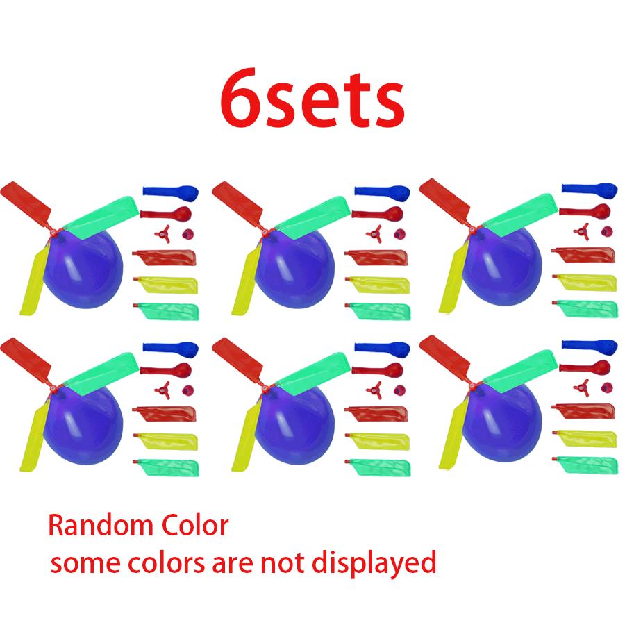 3/6/9sets Balloon Propeller Helicopter Science Kit Fun Experiment Game Tool Party Festival DIY Flying Entertainment Supplies XJM