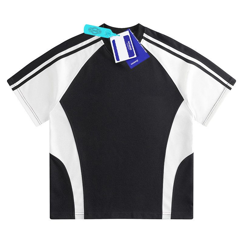 Wassup American-Style Short-Sleeve T-Shirt for Men, 2025 New Summer Wear, High-Street Design, Loose Trendy Brand Top