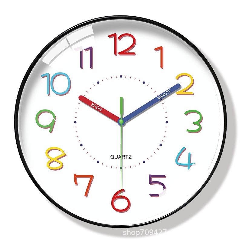 14" Silent Digital Children's Educational Wall Clock for Classroom & Home