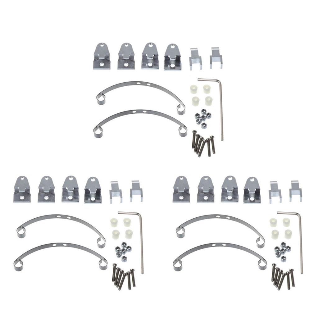 APPLIA-3X Steel Leaf Spring Suspension Set For WPL Henglong B14 B16 B24 B36 Ural Q60 Q61 Q62 Q63 Q64 4X4 6X6,Silver