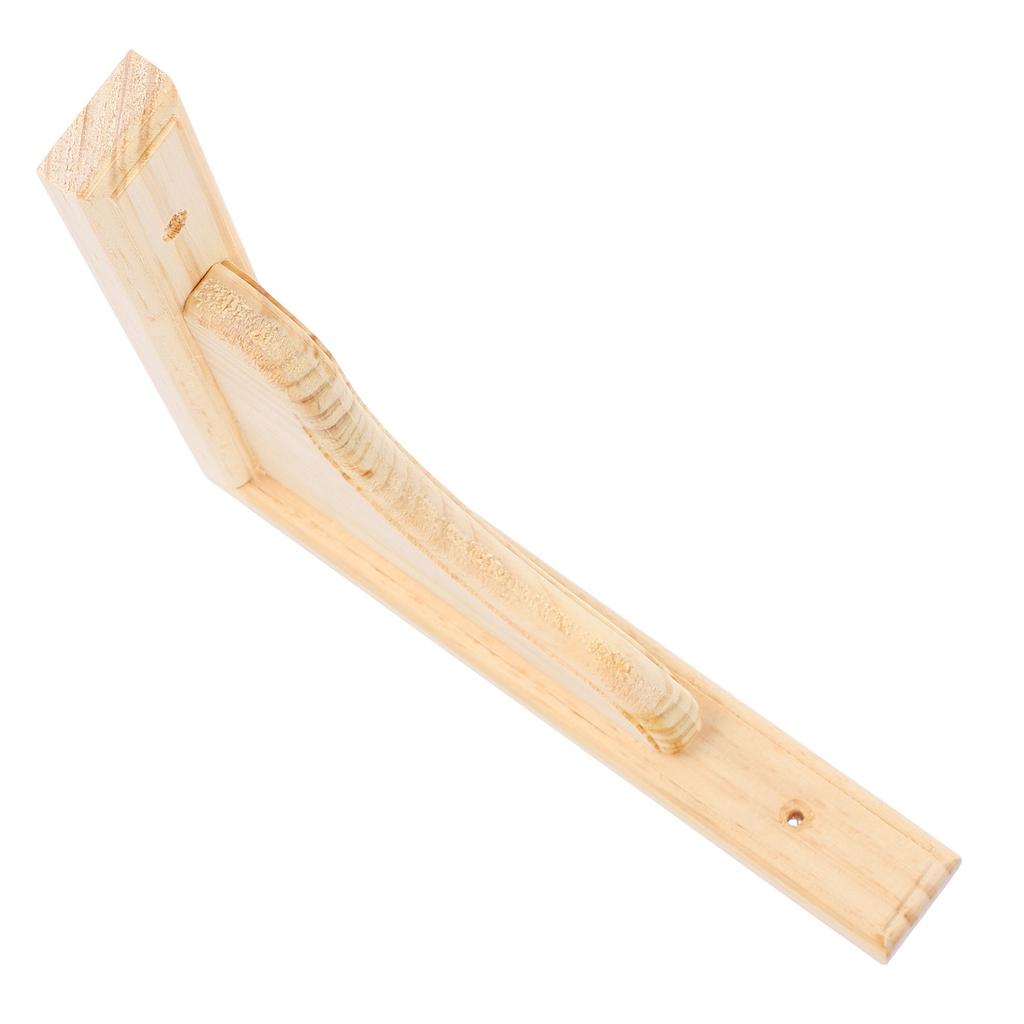 Staffa da Parete Triangolare in Legno Massello Finitura Naturale Rustica Staffa di Supporto per Mensole Galleggianti Decorative Minimalista Moderna