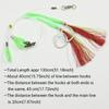 1PC Luminous Deep Sea Sabiki Rig Hapuka Grouper Cod Fishing Lure with Flasher & Tuna Circle Hook Saltwater Hand Tied Rig
