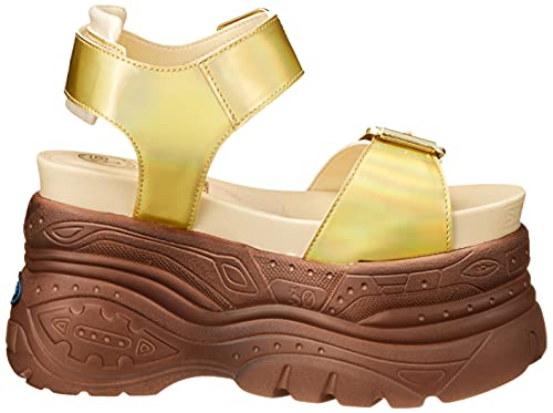 Yosuke Women's Gold Sandals, Size 25.0 cm, 2601063