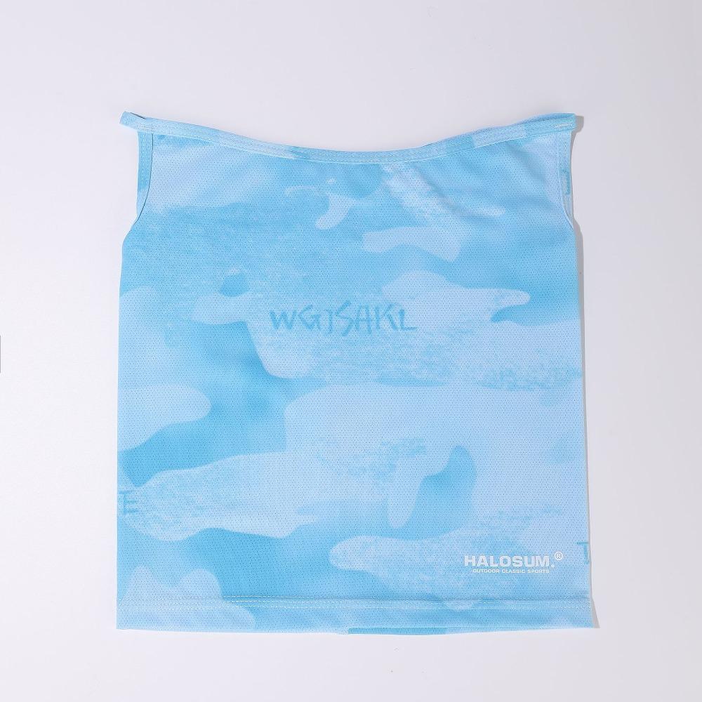 Shading Sunscreen Face Mask Ear Hanging Ice Silk Face Mask Sunshade Veil Face Cover  Hiking