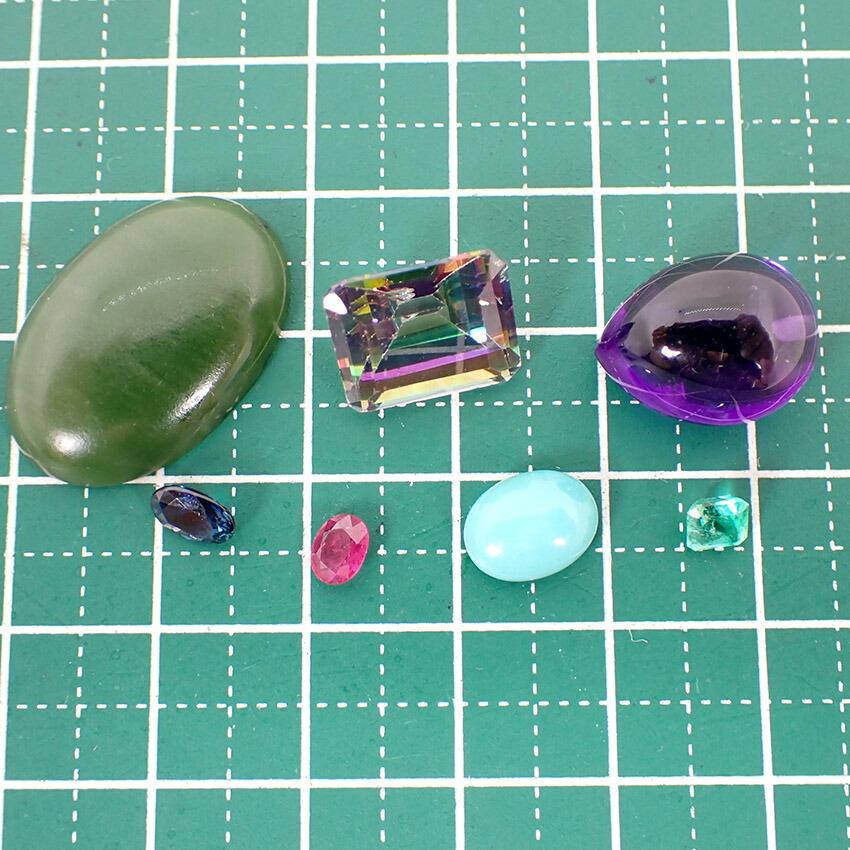 [Used] Amethyst, Nephrite, Sapphire, Ruby, Etc. Loose Stones/j27-1