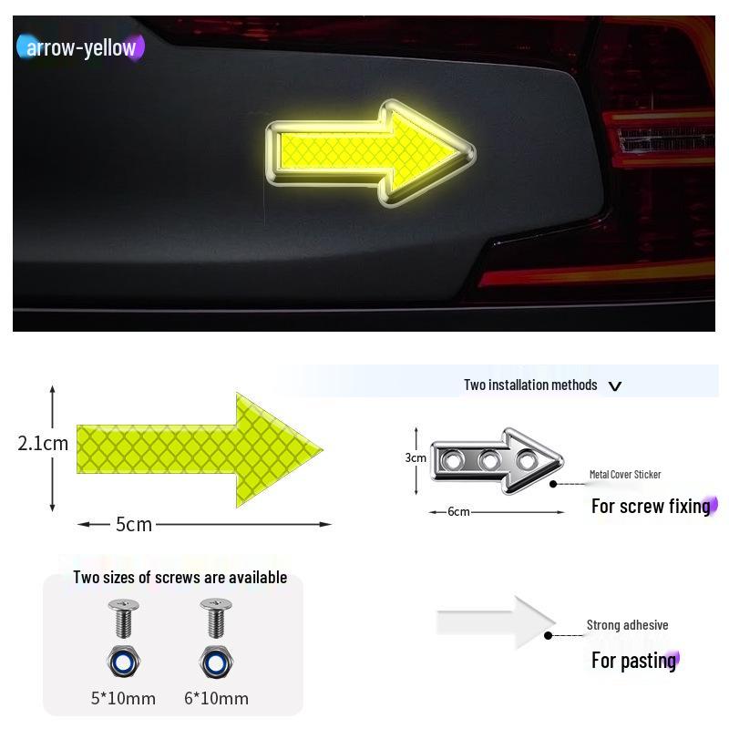 Reflektierender Warnschild-Aufkleber für Autos, Motorräder, Elektrofahrzeuge und Fahrräder