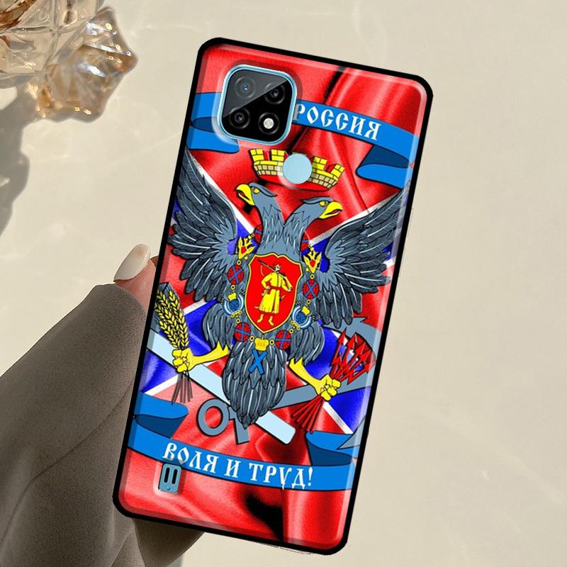 Russia Flag Coat Arms For Realme 13 11 10 12 14 Pro Plus GT 5 6 6T GT7 Pro C67 C61 C53 C51 C21Y C25S C75 C55 Case