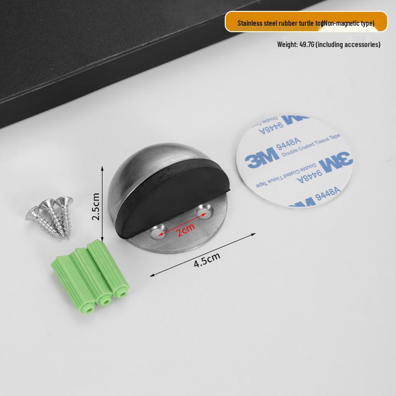 Thickened Stainless Steel Magnetic Door Stopper - Silent, Anti-Collision for Bathroom & House Doors