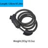 Digit Resettable Combination Bike Cable Lock AntiCut Waterproof PVC Coated Steel Wire Security Lock Keyless Flexible Cable Lock 4