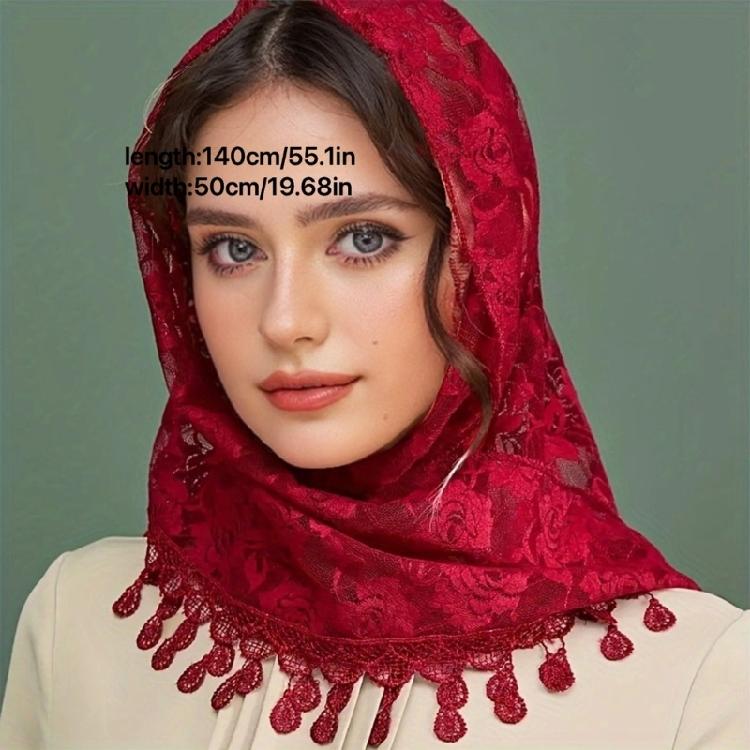 Elegant Mantilla Veils Mass Shawl for Formal Occasion Spanish Lace Headwrap Catholic Chapel Bride Veils for Church Wedding