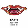 Halloween Mouth Temporary Tattoo Stickers, Vampire Lip Face Stickers for Halloween Party Makeup Decor