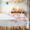 Cherry Blossom Rectangle Tablecloth for Table Decor Holiday Party Waterproof Reusable Tablecloths for Table Kitchen Dining