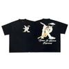 Unisex and WoUnisex Short Sleeve T-shirts, Angel and Cloud Print Cotton Casual Shirts Hip Hop Style Fashion Summer Dress Oversized