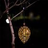 Outdoor Water Drop Shaped Solar Projection Light Waterproof Hollowed-out for Garden Patio Stair Fence Street Landscape Balcony