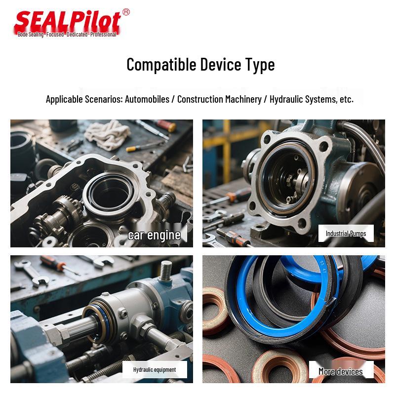 High-Temp Wear-Resistant Polyurethane Fluororubber Oil Seal for Hydraulic Cylinders